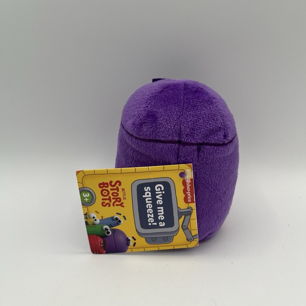 2020 Fisher Price Netflix Story Bots 5" Plush Shapes With Bo Purple - Picture 4 of 14